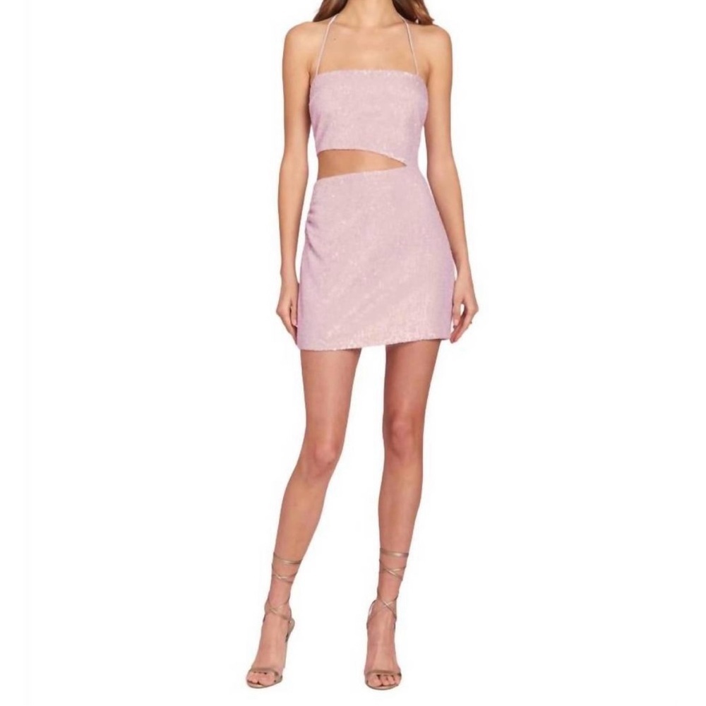 AMANDA UPRICHARD brinley mini dress in lavender size small
